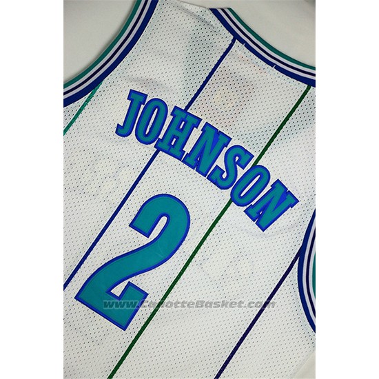 Maglia Charlotte Hornets Larry Johnson #2 Retro Bianco